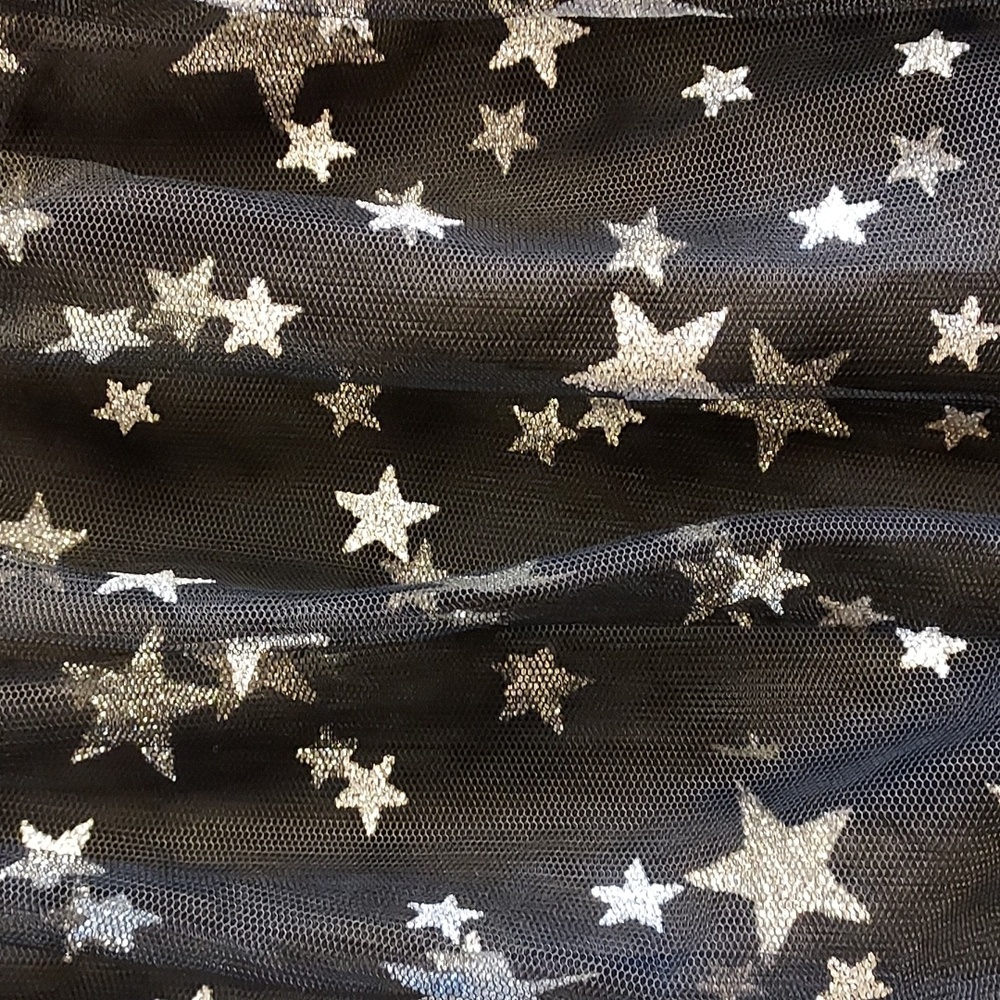 ModCloth Retro Glam Goth Whimsigoth Old Hollywood Celestial Star Tulle Dress M - Picture 4 of 8